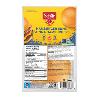 Schar Gluten Free Hamburger Buns 4x75g