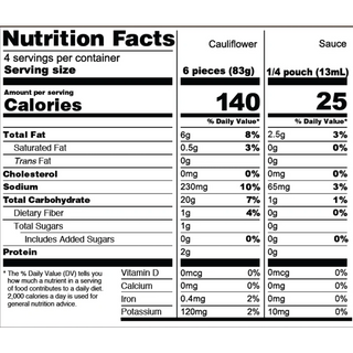 Wholly Veggie Cauliflower Wings Ranch 375g