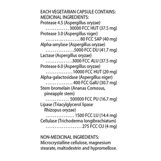 Flora Urgent Care Enzymes 120 Veggie Caps