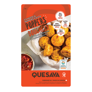 Quesava Gluten Free Poppers Cheeses And Peppers Fiesta 425g