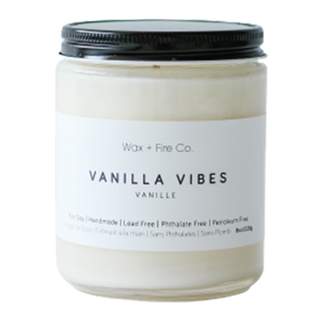 Wax+Fire Soy Candle Vanilla Vibes 8 oz