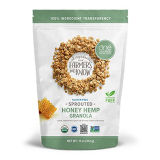 One Degree Organic Sprouted Granola Honey Hemp Gluten Free 312g