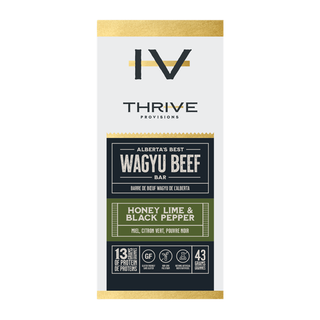 Thrive Provisions Wagyu Beef Bar Honey Lime & Black Pepper 43g