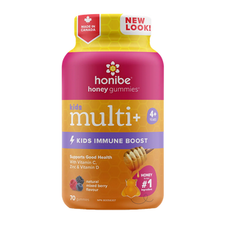 Honibe Honey Kids Multi+ Immune Boost Natural Mixed Berry Flavour 70 Gummies