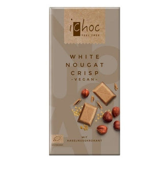 iChoc White Nougat Crisp Chocolate 80g