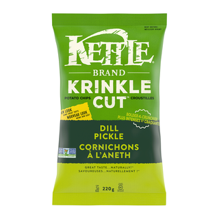 Kettle Foods Krinkle Cut Chips Dill Pickle 220g