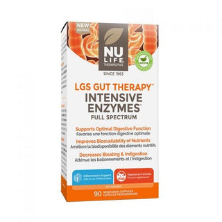 Nu Life LGS Gut Therapy Intensive Enzymes 90 Veggie Caps