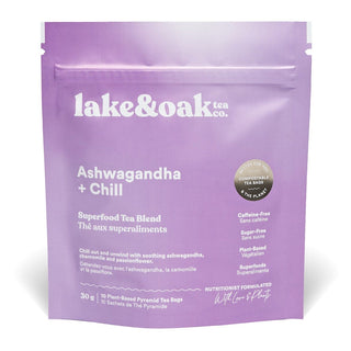 Lake & Oak Tea Co. Superfood Tea Blend Ashwagandha + Chill 10 Tea Bags