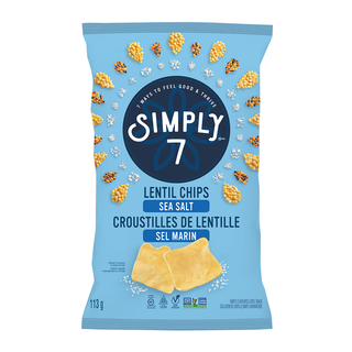 Simply 7 Lentil Chips Sea Salt 113g