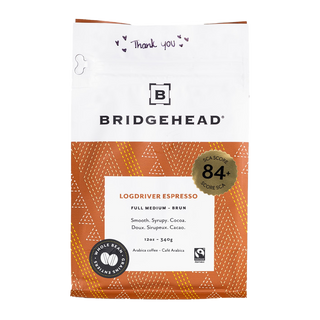 Bridgehead Organic Whole Bean Coffee Logdriver Espresso 340g