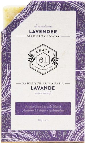 Crate 61 Organics Soap Bar Lavender 110g