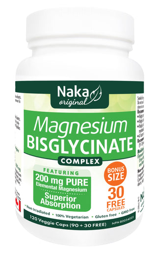 Naka Magnesium Bisglycinate 120 Veggie Caps