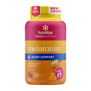 Honibe Honey Melatonin Sleep Support Natural Strawberry Flavour 70 Gummies