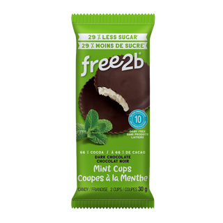 Free2b Mint Cups Dark Chocolate 66% Cocoa 30g