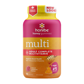 Honibe Honey Adult Complete Multivitamin Natural Raspberry Flavour 70 Gummies