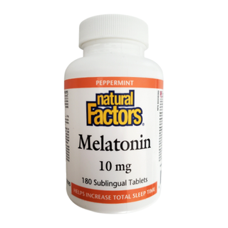 Natural Factors Melatonin 10mg Peppermint 180 Tablets