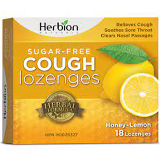 Herbion Sugar Free Cough Lozenges  Honey Lemon 18 Lozenges