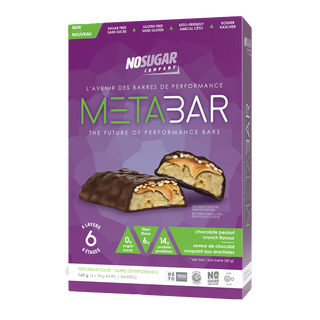 No Sugar Company Meta Bar Chocolate Peanut Crunch Gluten Free 4x40g