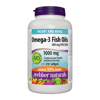 Webber Naturals Omega-3 1000mg 180+30 Softgels