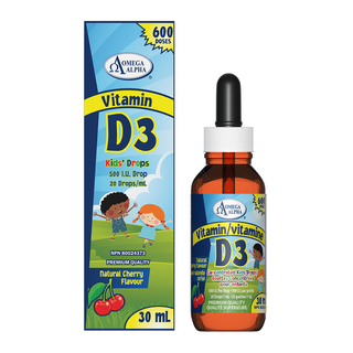 Omega Alpha Kids Vitamin D3 Drops 500 IU 30mL