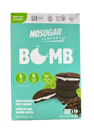 No Sugar Company Keto Bomb Dark Chocolate Mint 10x17g