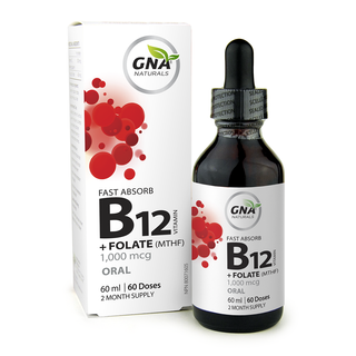 GNA Naturals B12 With Folic Acid 1000mcg 60mL