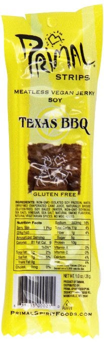 Primal Strips Vegan Jerky Texas BBQ 28g