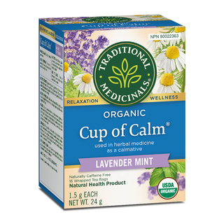 Traditional Medicinals Organic Cup Of Calm Lavender Mint 16 Tea Bags