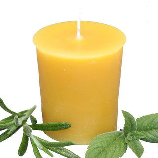 Honey Candles Essential Votive Beeswax Candle Rosemary Mint 2 Inch 1 Pack