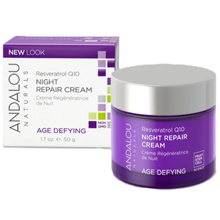 Andalou Naturals Age Defying Night Repair Cream Q10 Resveratrol 50g