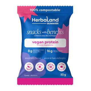 Herbaland Vegan Protein Gummies Wild Berry 50g