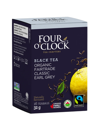 Four O' Clock Organic Black Tea Earl Grey 16 Tea Bags