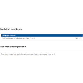 Natural Factors Coenzyme Q10 400mg 60 Softgels
