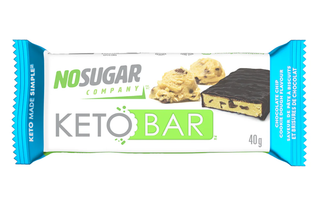 Vegan Pure No Sugar Keto Bar Chocolate Chip Cookie Dough 40g