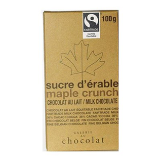 Galerie Au Chocolat Milk Chocolate Bar Maple Crunch 100g