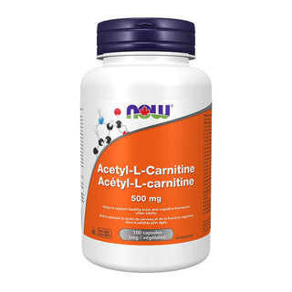 Now Acetyl-L-Carnitine 500mg 100 Veggie Caps