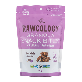 Rawcology Granola Snack Bites With Probiotics Chocolate 90g