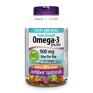 Webber Naturals Omega-3 900mg 100+20 Softgels