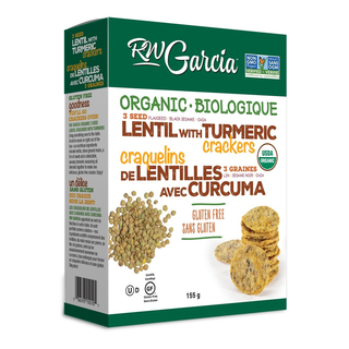 RW Garcia Organic 3 Seed Crackers Lentil With Turmeric 155g