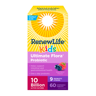 Renew Life Ultimate Flora Kids Probiotic 10 Billion 60 Chewable Tablets