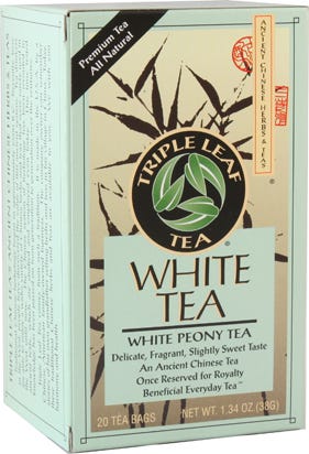 Triple Leaf White Tea 20 Tea Bags