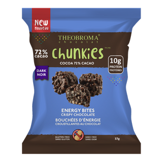 Theobroma Chocolate Chunkies Dark Energy Bites Gluten Free 72% Cocoa 37g