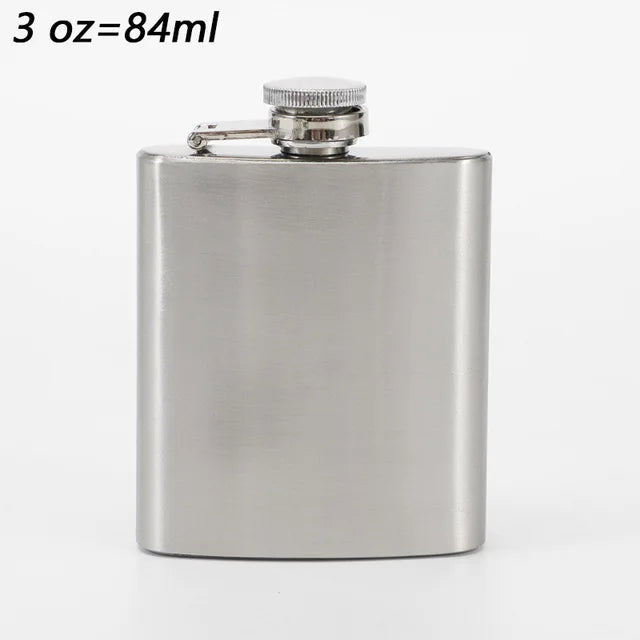High-Quality Stainless Steel Hip Flask for Wine & Whisky - Portable Alcohol Bottle