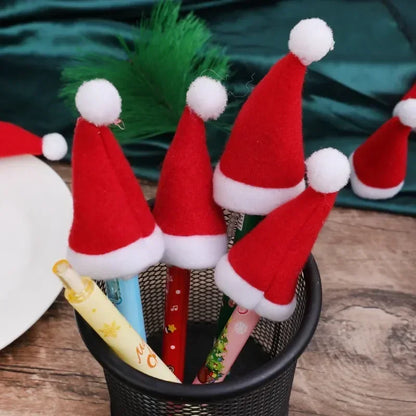 Mini Santa Hat Wine Bottle Covers for Christmas Party Decor