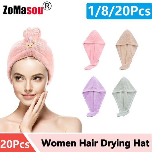 Women Drying Hair Towel Quick-dry Hair Cap - Microfiber Hair Drying Wrap