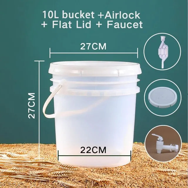 10L Fermentation Container with Airlock Kit for Home Brewing & Wine Making