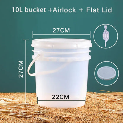 10L Fermentation Container with Airlock Kit for Home Brewing & Wine Making