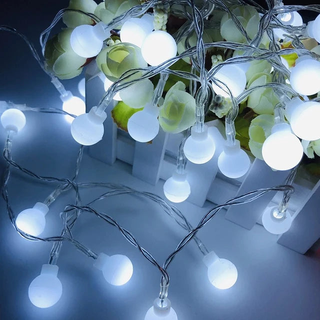10M USB/Battery Power Ball LED String Lights Outdoor Wedding Garden Fairy Lights