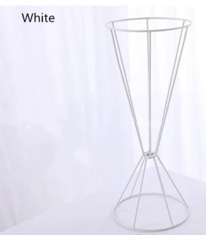 Gold and White Flower Stand Set - 10 Vases, 70CM/50CM Metal Road Lead Wedding Centerpiece Flowers Rack for Event Party Decoration