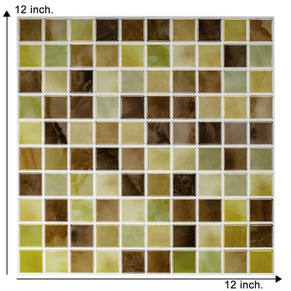 Waterproof Peel and Stick Kitchen Backsplash Wall Tiles - 12"x12" 3D Self Adhesive Tile Mosaic Wall Stickers Wallpaper